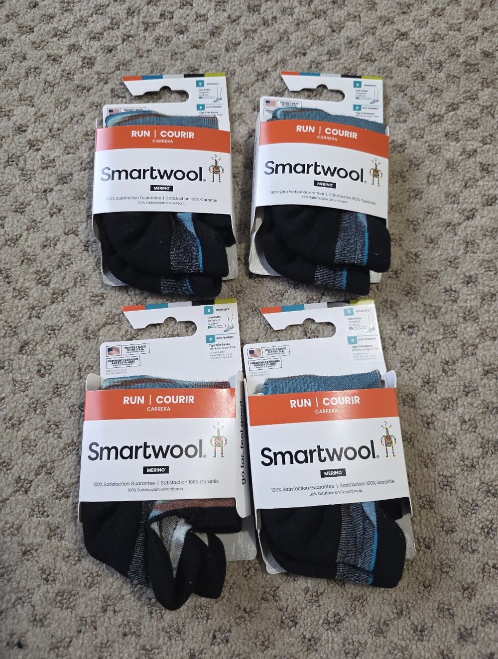 Smartwool Run Merino Wool Socks (4 Pairs)